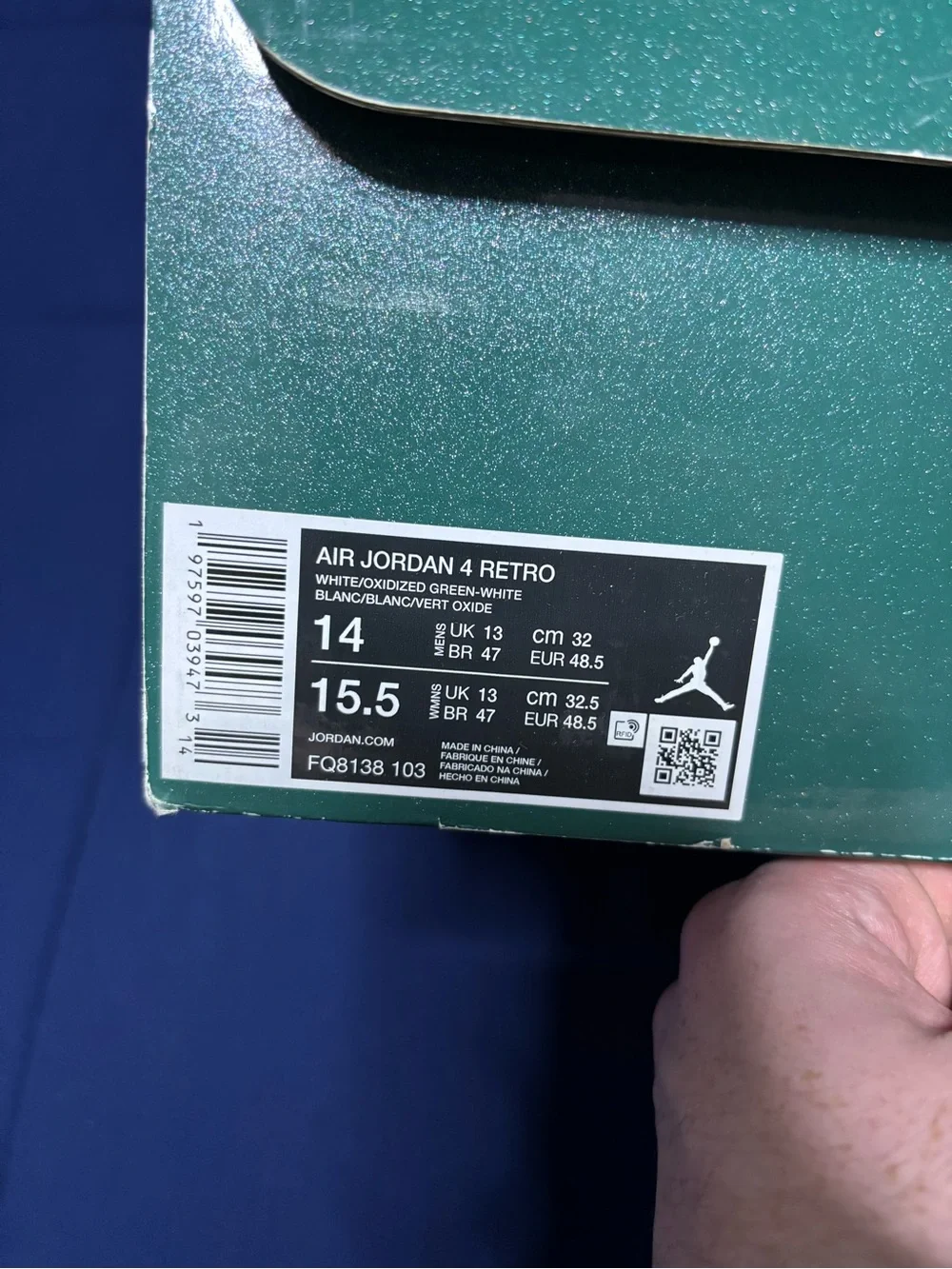 Jordan 4 Retro Oxidized Green 2024 Size 14